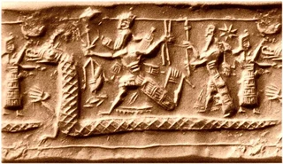 Marduk vs Tiamat (Babylonian) by Ben Pirard