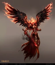 Uriel preparing for battle