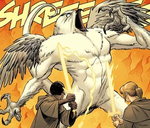 Andras battling Ota Benga