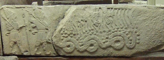 Tarḫunz vs Illuyanka (Hurrian/Hittite), picture by Georges Jansoone