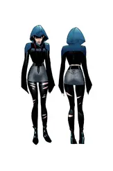 Rachel Fader, a female Corvax, in human form