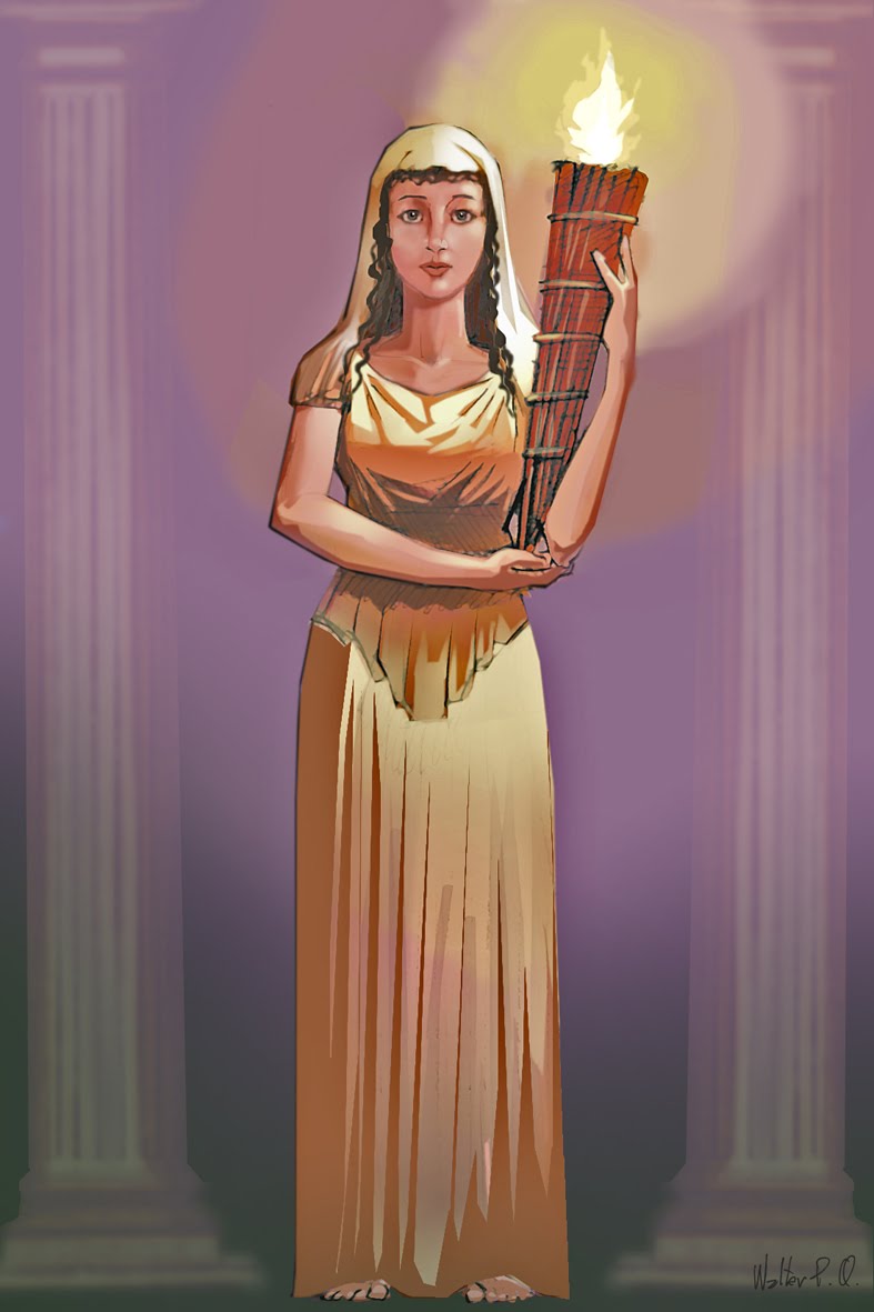 Римская богиня покровительница домашнего очага. Гестия богиня древней Греции.