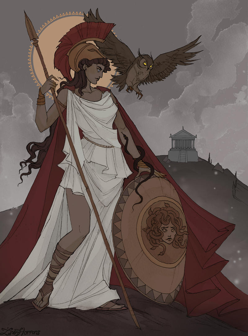 cartoon goddess athena