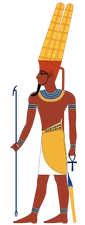 Amun depicted by artist Jeff Dahl.