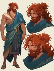 Heracles' casual Greek attire