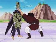 Mr. Satan with Cell from Dragon Ball Z