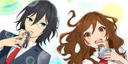 Izumi Miyamura with Kyouko Hori from HoriMiya