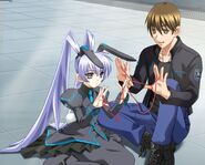 Yashiro Kasumi with Shirogane Takeru from Muv-Luv Alternative