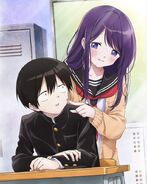 Junta Shiraishi with Nagisa Kubo from Kubo-san wa Mob wo Yurusanai