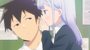 Reina Aharen with Shouta Raidou from Aharen-san wa Hakarenai