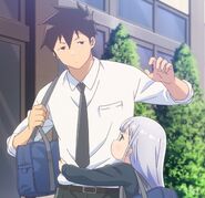 Reina Aharen with Shouta Raidou from Aharen-san wa Hakarenai