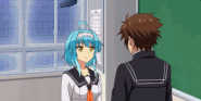 Yuki Nonaka with Basara Toujo from Shinmai Maou no Testament