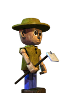 Transparent picture of the toy farmer.