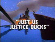 Darkwing Duck Just Us Justice Ducks Title Card VHS Laserdisc Version