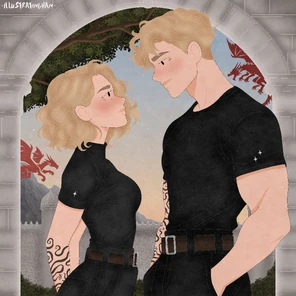 Liam and Sloane by illustratinghan