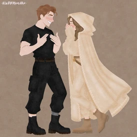 Sawyer and Jesinia by illustratinghan
