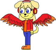 Firefeather MC's appearance in The Adventures of Enzo and Firefeather MC, as well as a frame used for When Enzo met Firefeather MC.