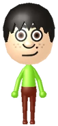 Enzo the Mii as seen in the 3DS and Wii U eras of The Mii Show.