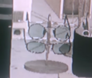 Glasses on display at Joseph's KCPD desk