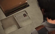 Sebastian looking at Lily's files