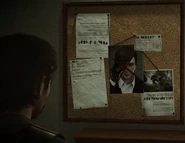 After he is killed, his photograph appears marked with a large red cross on his face