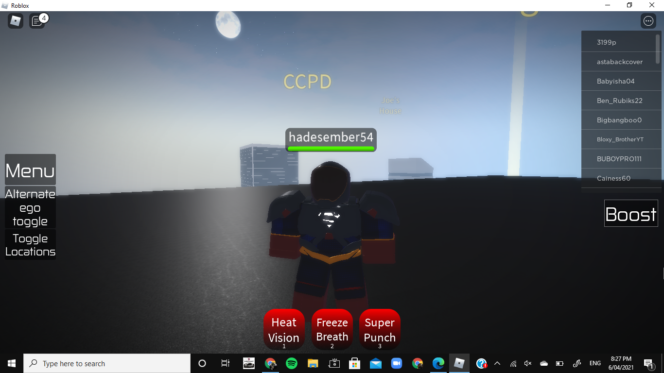 So I found a cool arrow verse game on roblox called The Flash