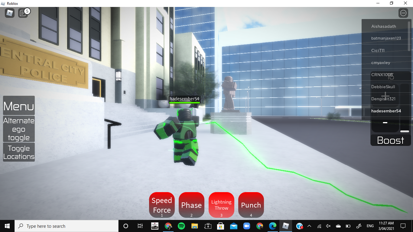 So I found a cool arrow verse game on roblox called The Flash: Earth Prime  here is their own fanmade speedster for april fool's events : r/FlashTV