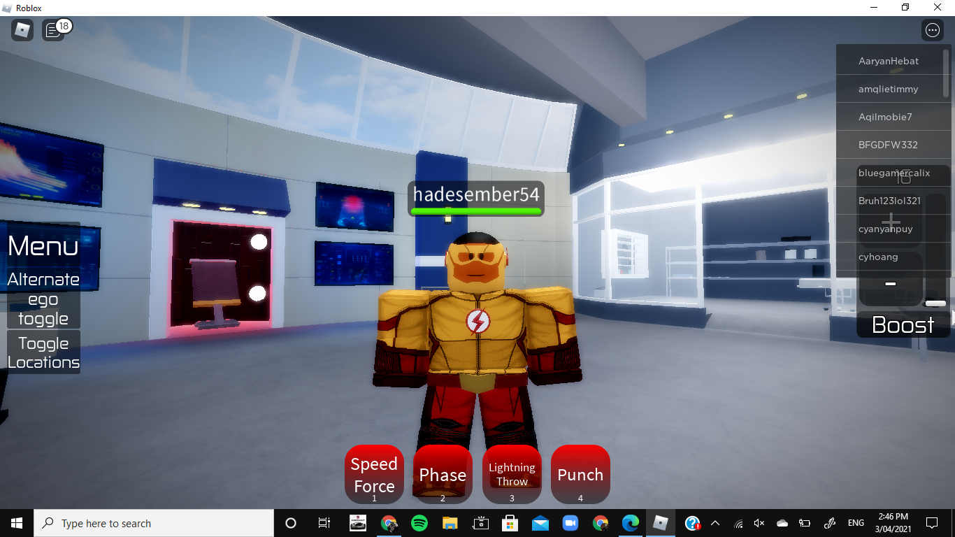 USING THE MOST POWERFUL AND GREATEST CHARACTER IN ROBLOX FLASH EARTH PRIME  