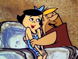 Mid-Century Era Barney and Betty Rubble of 'The Flintstones