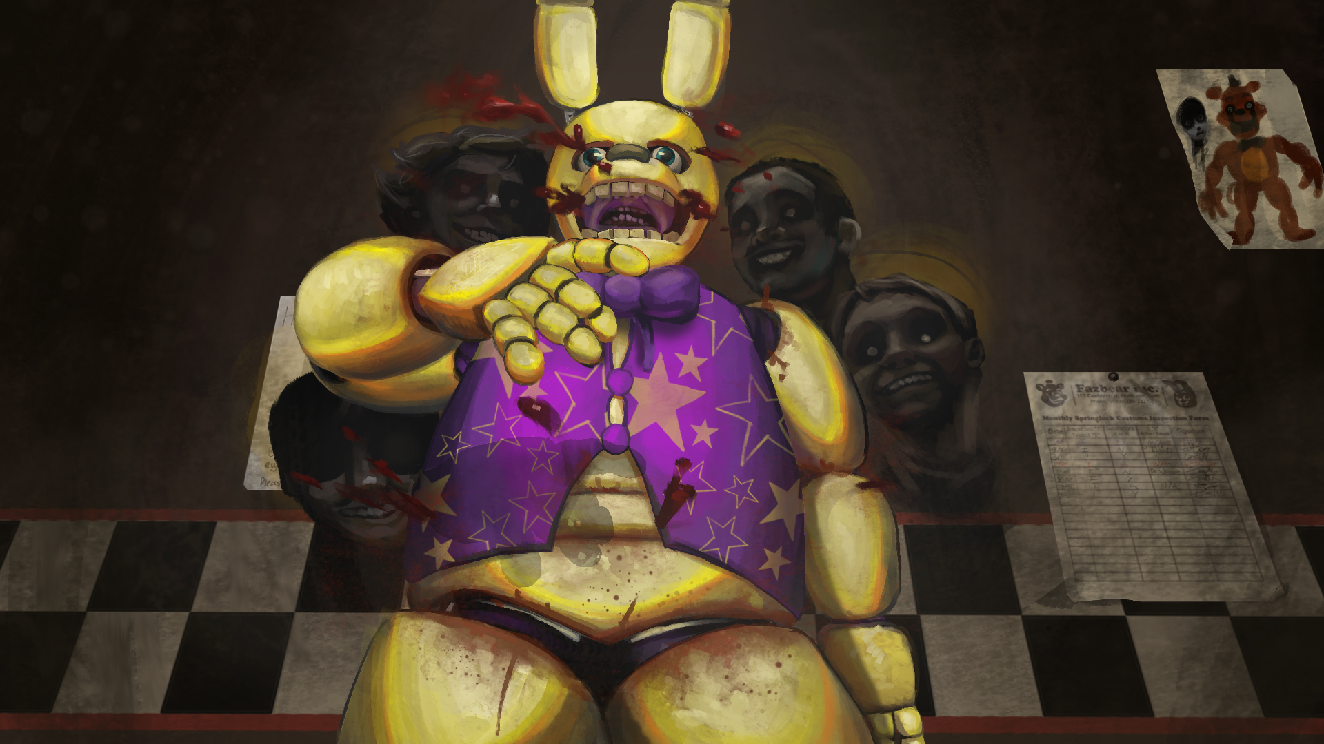 FNaF 3 Fredbear Stand Model Edit [Credits in comments] :  r/fivenightsatfreddys