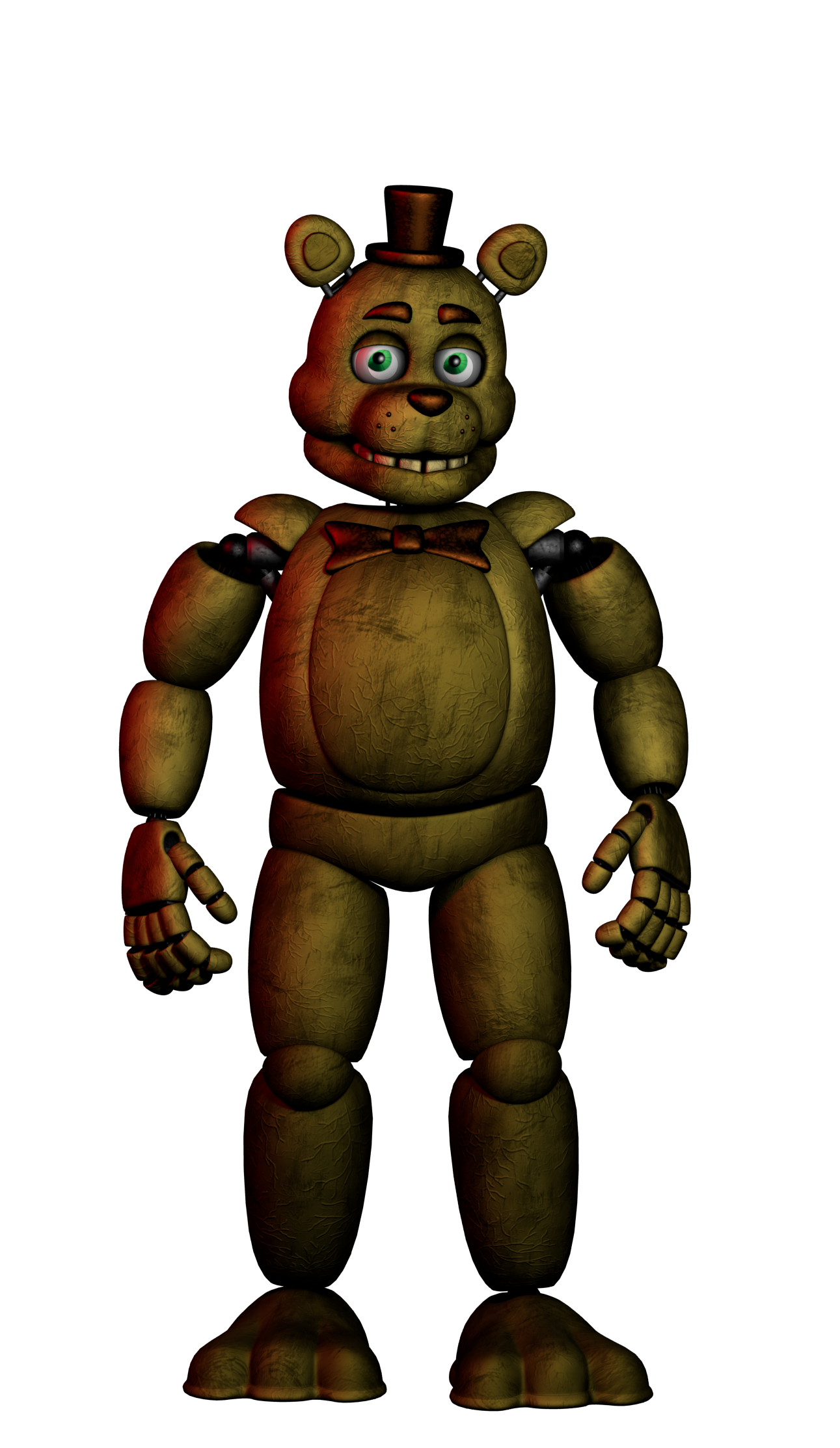 I edited this Freddy Fazbear render to look like Fredbear. I