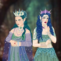Nicasia with Queen Orlagh