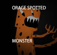 orange spotted monster