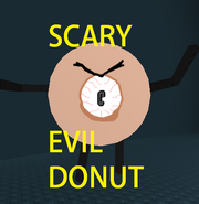 scary evil donut