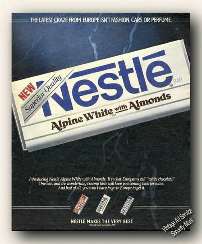 Nestle Alpine White, The Foods We Loved Wiki