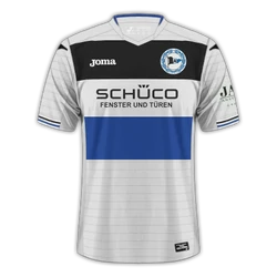 Arminia Bielefeld Away football shirt 2018 - 2019. Sponsored by Schüco