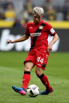 Kevin Kampl playing for Bayer Leverkusen