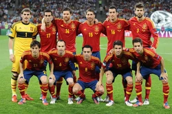 Spain's starting lineup in the Final