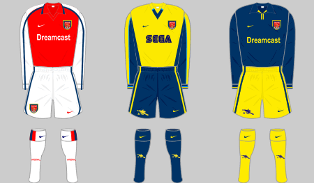 arsenal jersey 2000