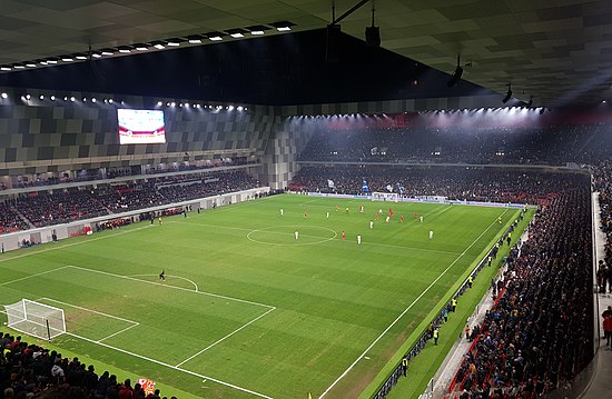 Tirana, Italy. 12th July, 2022. Albano Aleksi of Kf Tirana during the first  round of UEFA Champions League 2022-2023, football match between Kf Tirana  and F91 Dudelange at Air Albania Stadium/Arena Kombetare