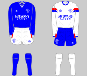 Retro Rangers Away Football Shirt 90/91