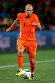 Arjen Robben at the Final of the 2010 World Cup.