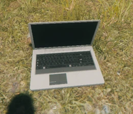 Ноутбук на траве