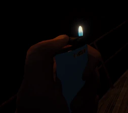 Использование зажигалки ночью