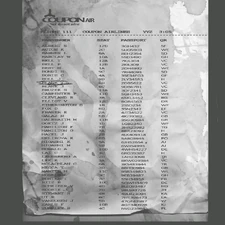 СТАРАЯ ВЕРСИЯ Списка пассажиров, имена и номера мест неверны.