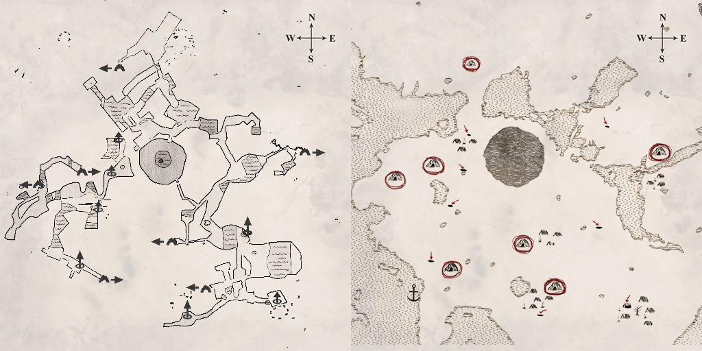Карта всех пещер в the forest и местоположение предметов