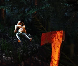 Современный топор из игрового трейлера