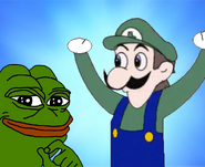 Omnipotent Green Meme Bros. (Pepe the Frog & Weegee) by JMitch25