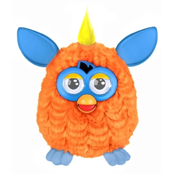 Doudou Peluche Furby Hasbro 2012 – Orange Et Bleu, Cheveux Jaunes, Testé