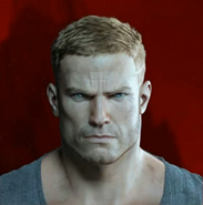 Blazkowicz, having a very serious attitude.